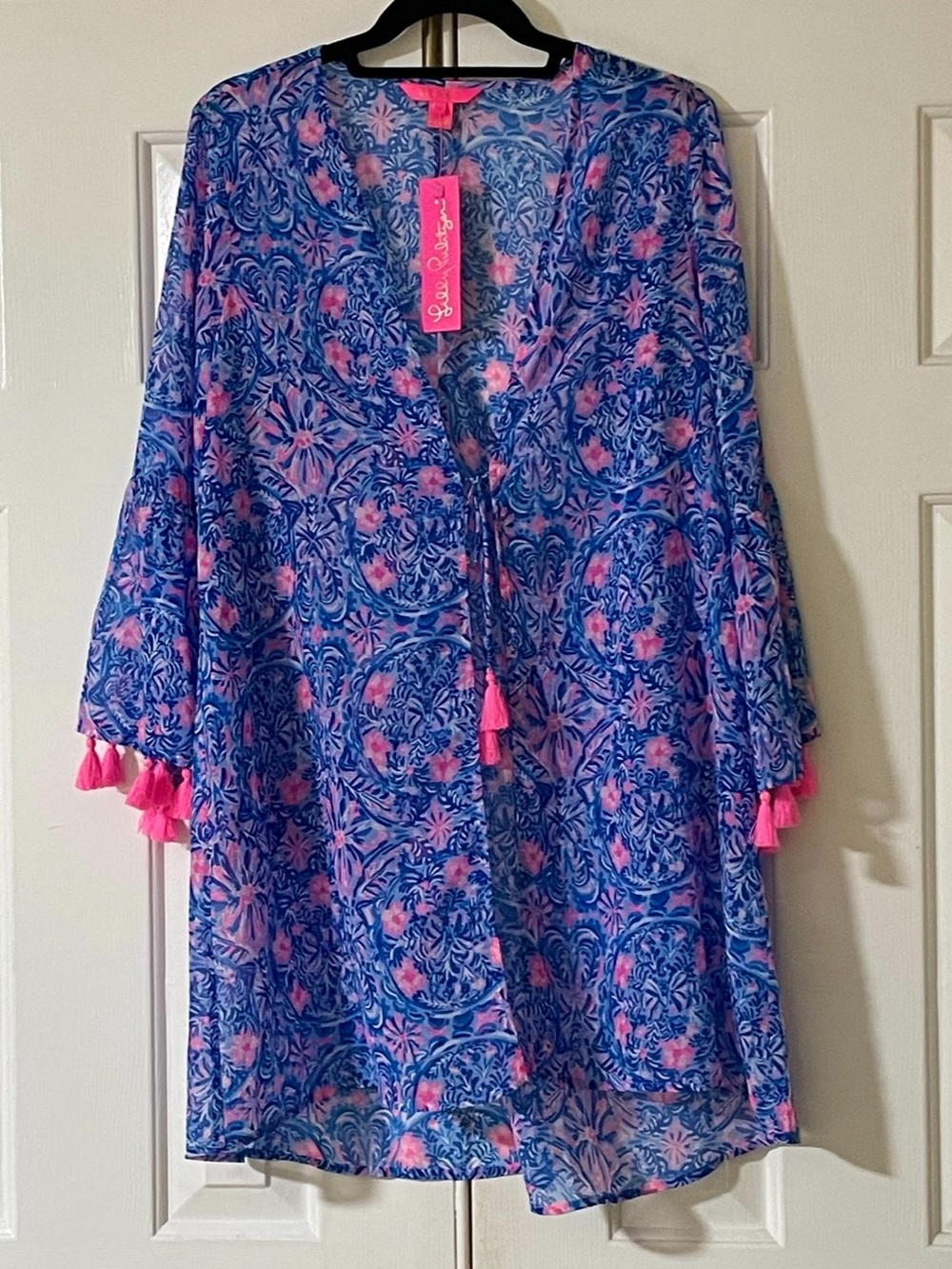 BNWT! Lilly Pulitzer Motley Cover-Up Blue Peri ‘Takin It Easy’ SZ. Med - Picture 3 of 5